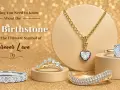 Diamond jewelry, the ultimate symbol of forever love, celebrates the April birthstone. A radiant diamond necklace and rings are showcased.