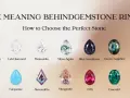 Gemstone rings showcase diverse stones and their meanings. From Moon Stone to Blue Topaz, each gem offers unique beauty and symbolism.