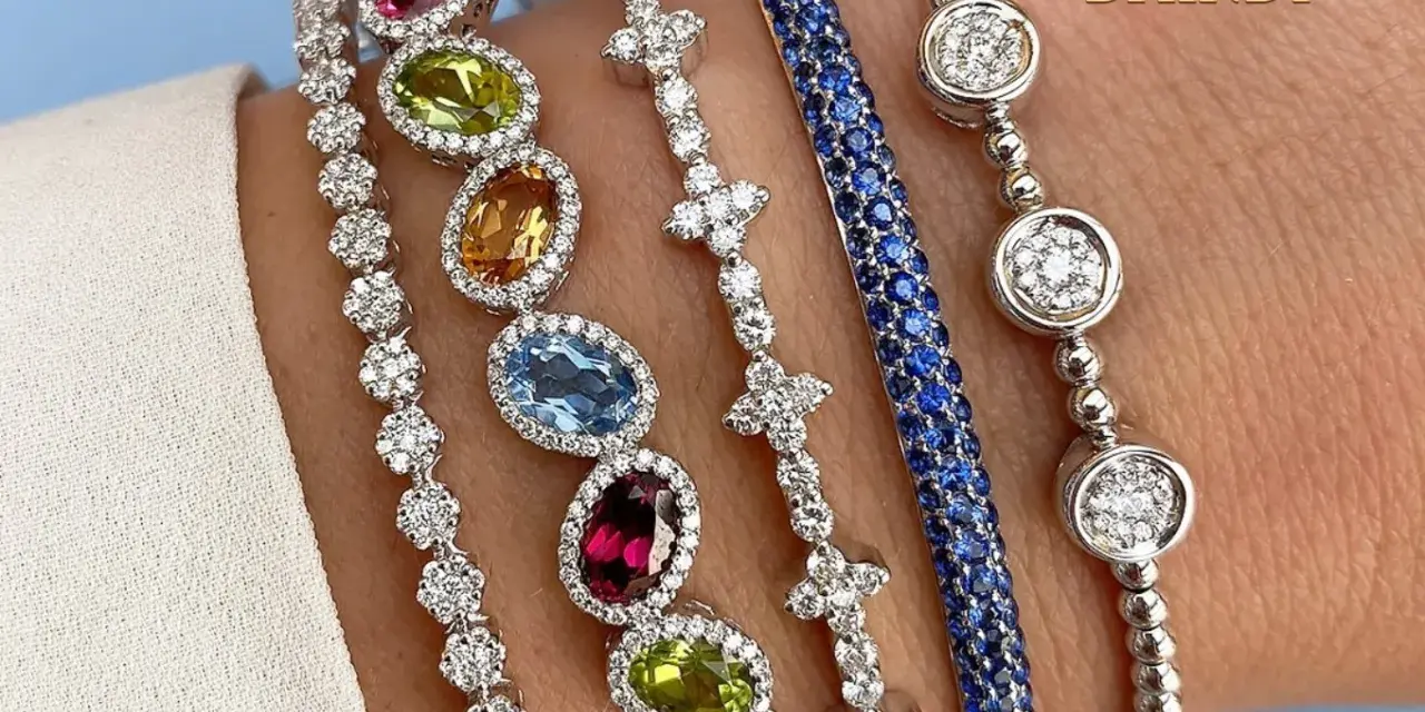 Stunning tennis bracelet stack ideas featuring colorful gemstones and diamonds.