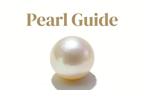 A single, lustrous pearl sits on a white background, with "Pearl Guide" text above. Is a pearl a jewel? This image suggests yes.