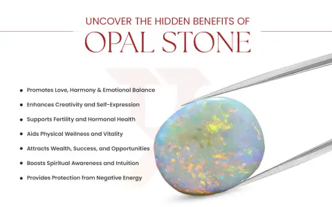 Opal stone held by tweezers, showcasing its iridescent colors. Discover its opal spiritual meaning: boosting intuition, awareness, and protection.