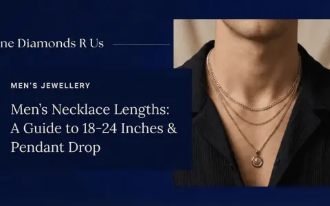 A man wears layered gold necklaces, showing where a necklace should sit on a man for a stylish look.