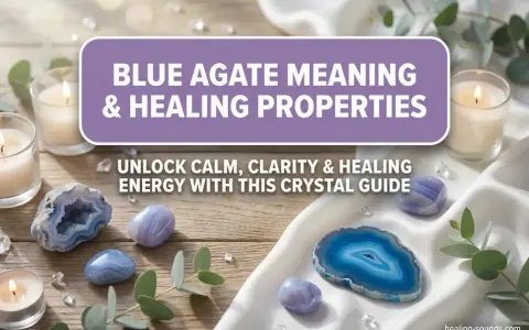 Blue agate meaning and healing properties are explored with calming blue stones, candles, and eucalyptus. Unlock clarity and healing energy.