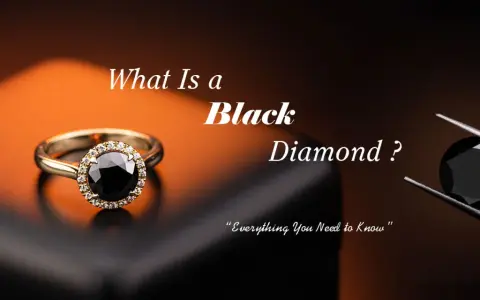 A black diamond ring and a loose black diamond held by tweezers. Learn what is a black diamond and its unique allure.