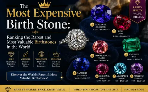 The most expensive birthstone, Tanzanite, leads a ranking of rare and valuable gemstones.