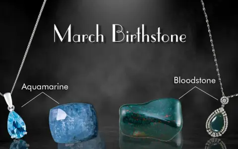 Discover the March birthstone: Aquamarine and Bloodstone. These gems offer a beautiful choice for any March birthday.