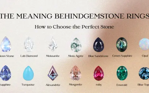 Gemstone rings showcase diverse stones and their meanings. From Moon Stone to Blue Topaz, each gem offers unique beauty and symbolism.
