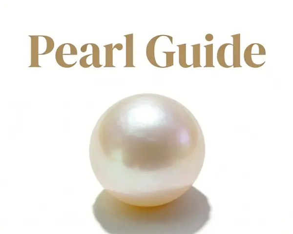 A single, lustrous pearl sits on a white background, with "Pearl Guide" text above. Is a pearl a jewel? This image suggests yes.