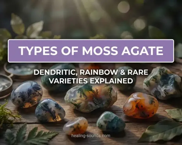 A collection of moss agate stones, showcasing dendritic patterns and vibrant colors. Learn about dendritic agate vs moss agate varieties.