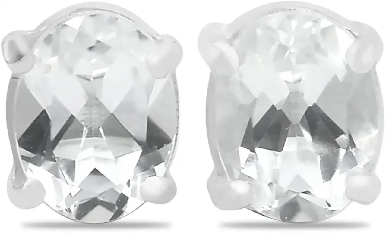 Pair of oval cut clear gemstones, possibly danburite, showcasing their brilliant facets and metaphysical properties.